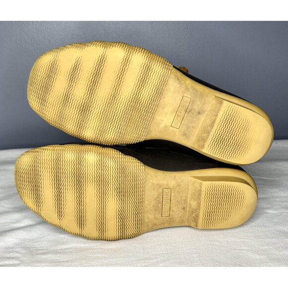 Sperry Saltwater Duck Boots Womens Size 6.5 Brown Leather Rubber Side Zip - Picture 7 of 13